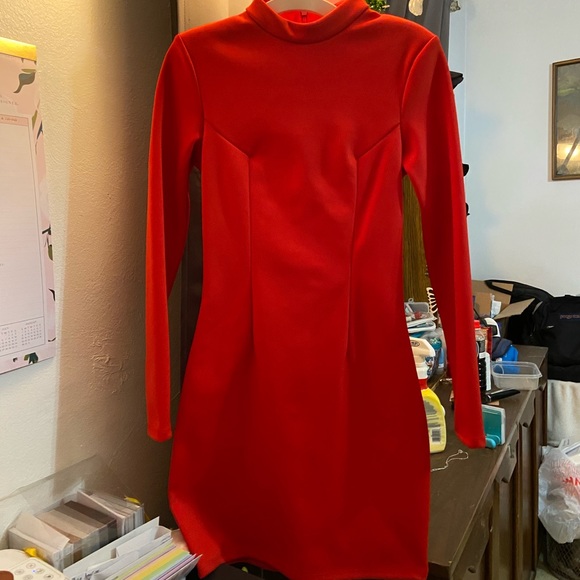 Red, tight, long sleeve Nicki Minaj H&M Dress